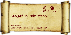 Stoján Márton névjegykártya